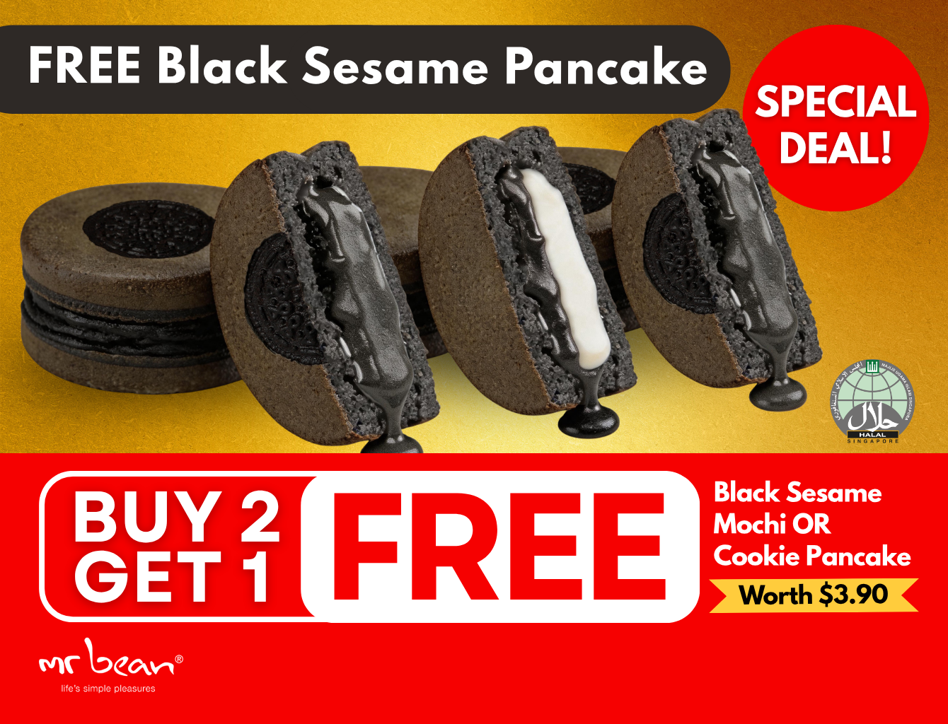 Buy 2 Get 1 FREE Black Sesame Pancake